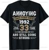 Vintage 33th Birthday Decorations Vintage 1992 33 Years Old TShirt Print on DeUnisexd Streetwear Short Sleeve Camiseta Hombre