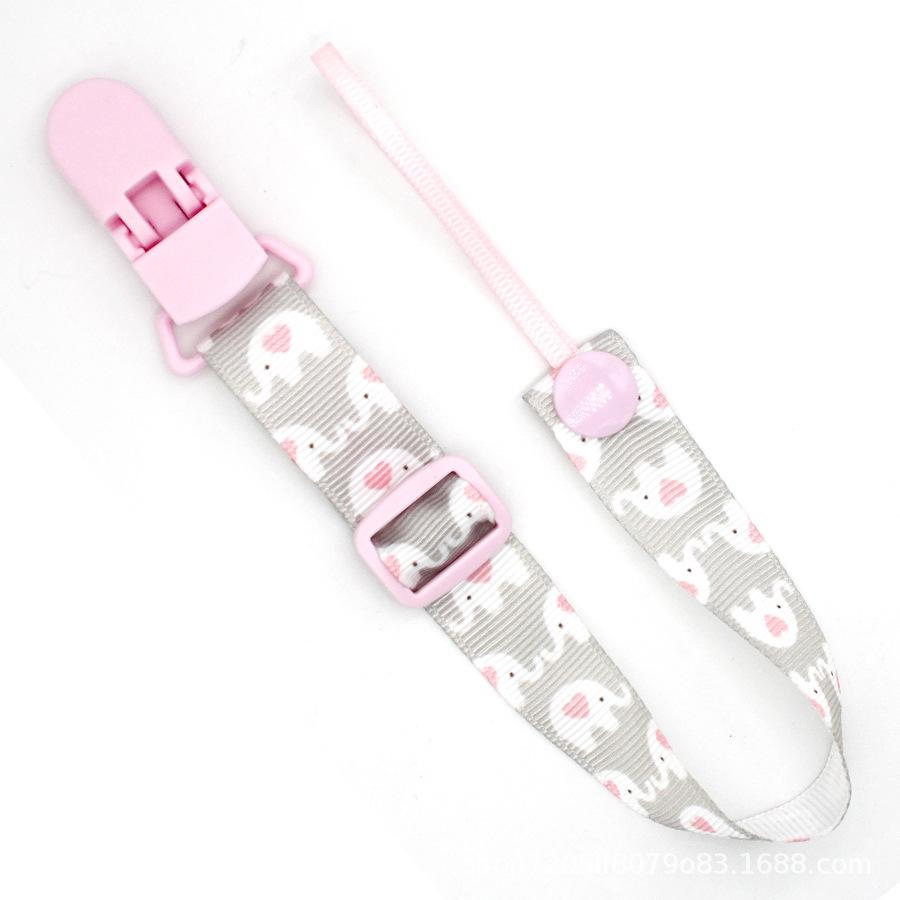 Cute Cartoon Baby Pacifier Clips Chain Ribbon Dummy Soother Holder Chains Adjustable Buckle Strap for Pacifier Baby Feeding Gift