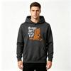 Men's Casual Pullover Hoodie, Funny Grumpy Orange Cat Print Long Sleeve Hooded Sweatshirt For Daily Wear