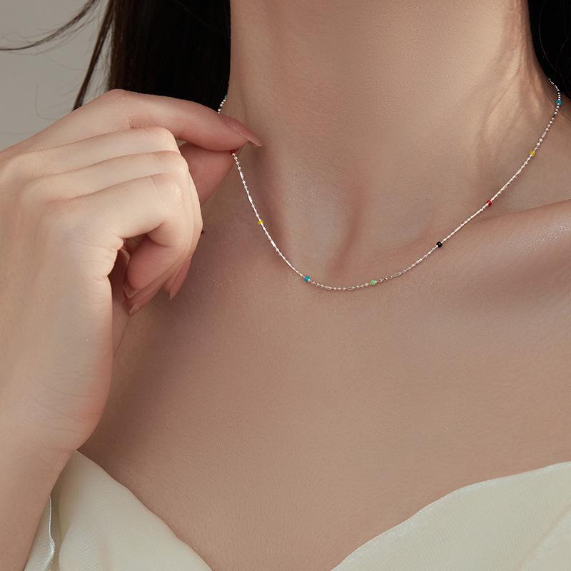 Ожерелье Banyan Tree S925 Silver Color Dopamine Clavicle - корейский и западный стиль для женщин