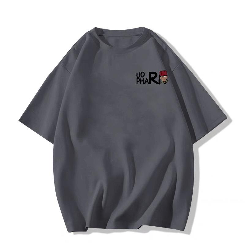 2025 Летняя женская футболка свободного кроя из чистого хлопка оверсайз с коротким рукавом для подростков