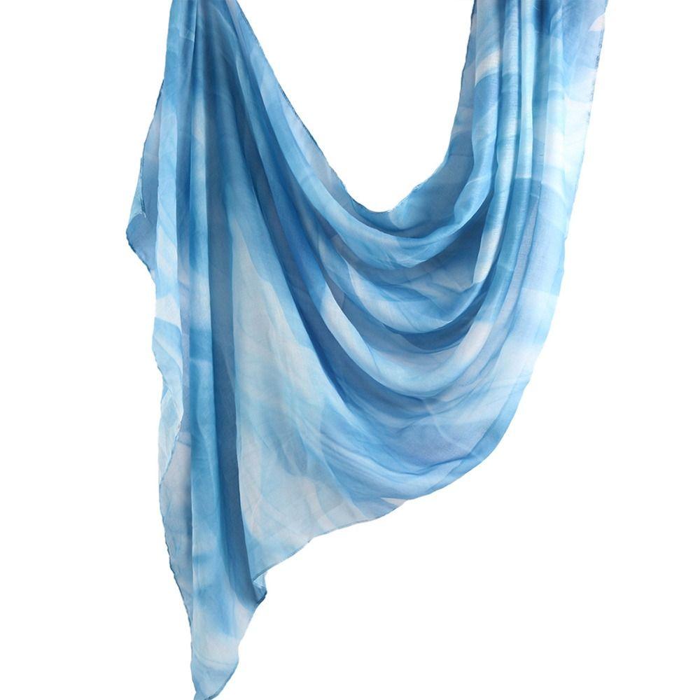 Soft Breathable Shawl Watercolor Series Long Wraps Fashion Indah Shawl Women