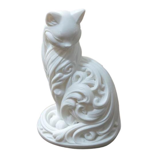 Минималистичная Элегантная Статуэтка Кошки 3D Печатная Фигурка Кошки Современное Настольное Украшение для Спальни Гостиной Офисного Стола