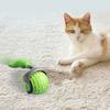 Интерактивная игрушка-мяч для кошек, перезаряжаемая через USB, катящаяся игрушка-мяч с двухскоростной регулировкой, автоматическая движущаяся игрушка для кошек с хвостом для домашних кошек