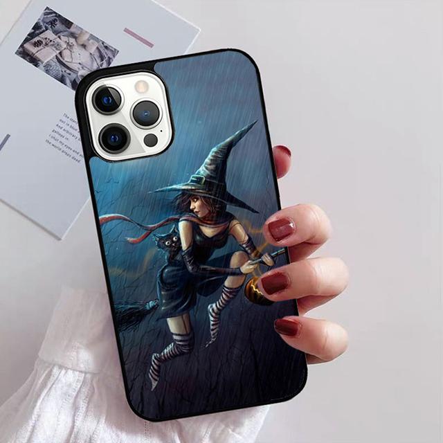 Чехол для телефона на Хэллоуин Лунная Ведьма Ужасы Для iPhone 17 Air 16 15 14 13 12 11 Pro Max Plus Max Чехол-оболочка coque
