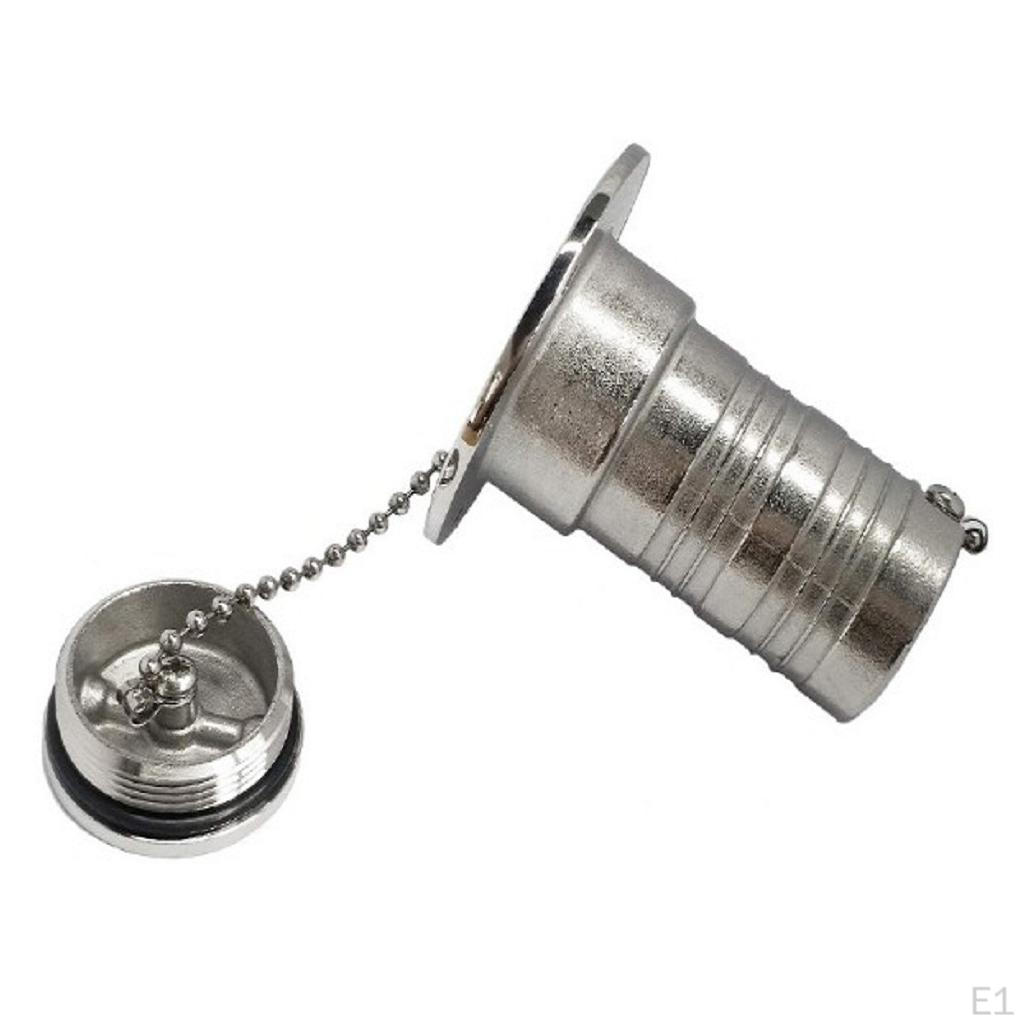 Водозаборная горловина из нержавеющей стали диаметром 38 мм с крышкой бака для лодки,