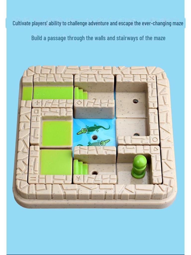 Маленький сладкий крокодиловый лабиринт: Huarongdao Логическая настольная игра-головоломка для детей