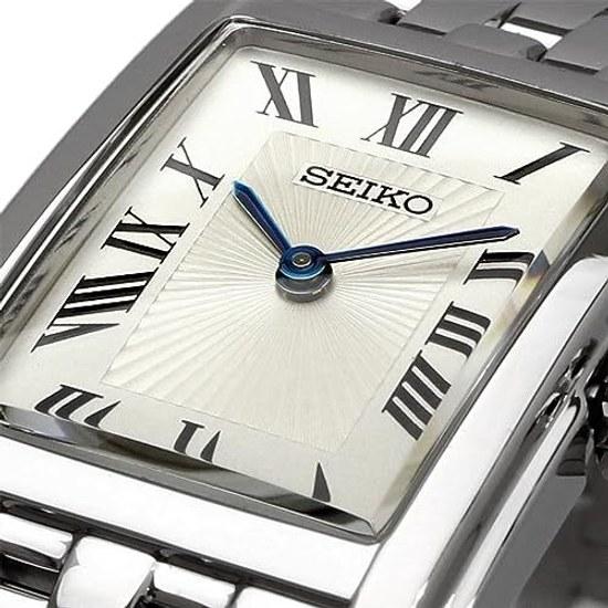 SEIKO наручные часы женские прямоугольный циферблат кварцевые SWR083 серебристые зарубежная модель