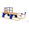 VidaXL Foldable Wooden Sled Backrest 119 Cm Sledge Amateurs Snow Winter Sports 91458