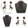 Pony Vintage Enamel Necklace Double-layer Beaded Chain Choker Bohemian Collarbone Chain  Women