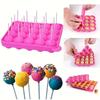 [Silicone Lollipop] 20 Hole Silicone Lollipop Mold with 20 Sticks | Perfect for Cake Sticks, Chocolate and Candy Baking - Chocolate Molds
