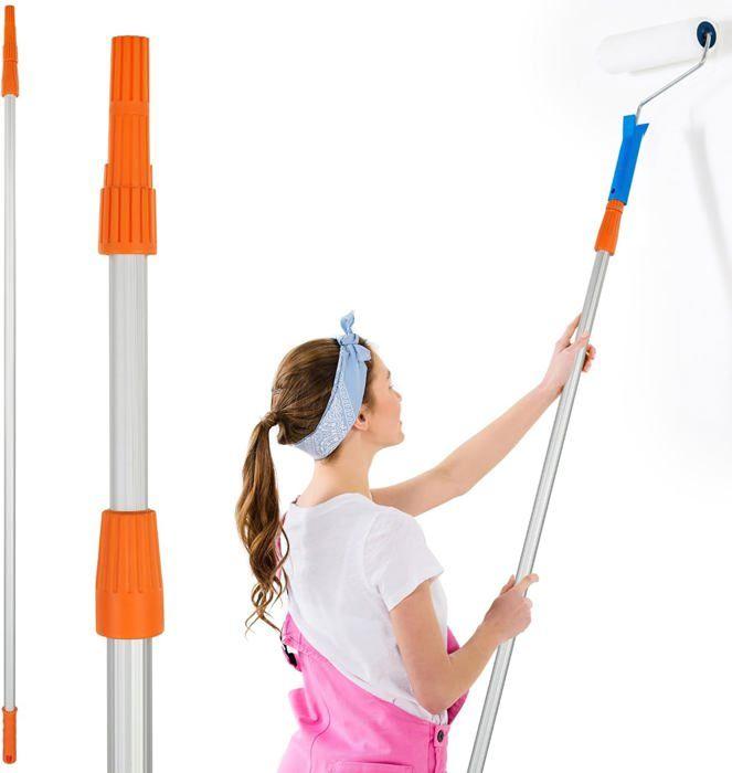 Manche télescopique - KOTARBAU - 150-300 cm - Aluminium - Support rouleau - Peinture facile