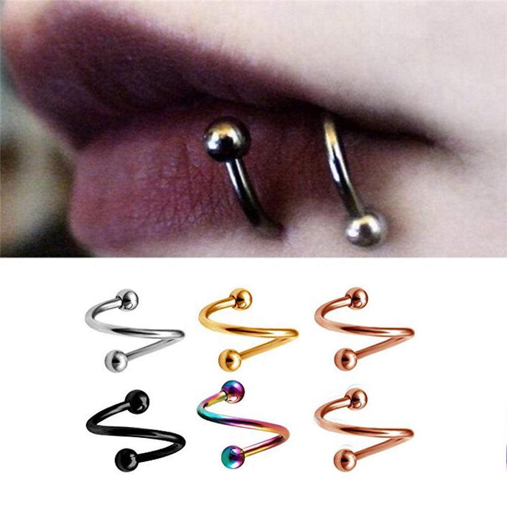 Stainless Steel Barbell Lips Ring Body Piercing Jewelry Helix Tragus Piercing Cartilage Earring