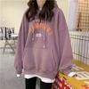 Толстовка с капюшоном для женщин, осень, новый корейский стиль, тонкий студенческий универсальный свободный топ с буквами для женщин