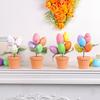 Easter Egg Bonsai Colorful Simulated Easter Egg Potted Plant DIY Foam Bunny Eggs for Home Party Decoration