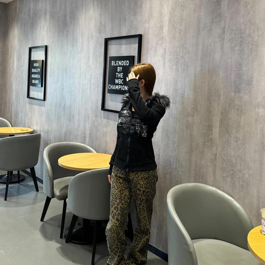 Худи в стиле гранж пэчворк из меха Y2k Женская уличная одежда Винтажная толстовка с капюшоном с готическим принтом Харадзюку Эстетичная приталенная куртка