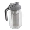 Glass Mason Jar Pitcher with Lid Wide Mouth Large Capacity Leakproof Glass Jug with Filter Lid Cold Brew Pitcher for