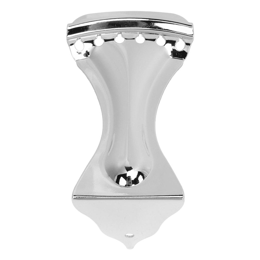 Guitar Tailpiece 6 String Bridge Alloy Easy Tuning Instrument Accessory for Maintenance Silver