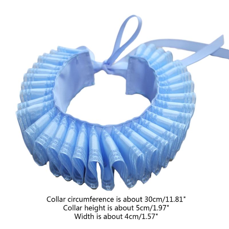 Ренессансный воротник-жабо, накидка, ретро тюлевый воротник с оборками, клоунский многослойный викторианский воротник с оборками