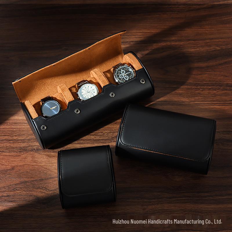 Роскошная мужская кожаная коробка для хранения и демонстрации наручных часов