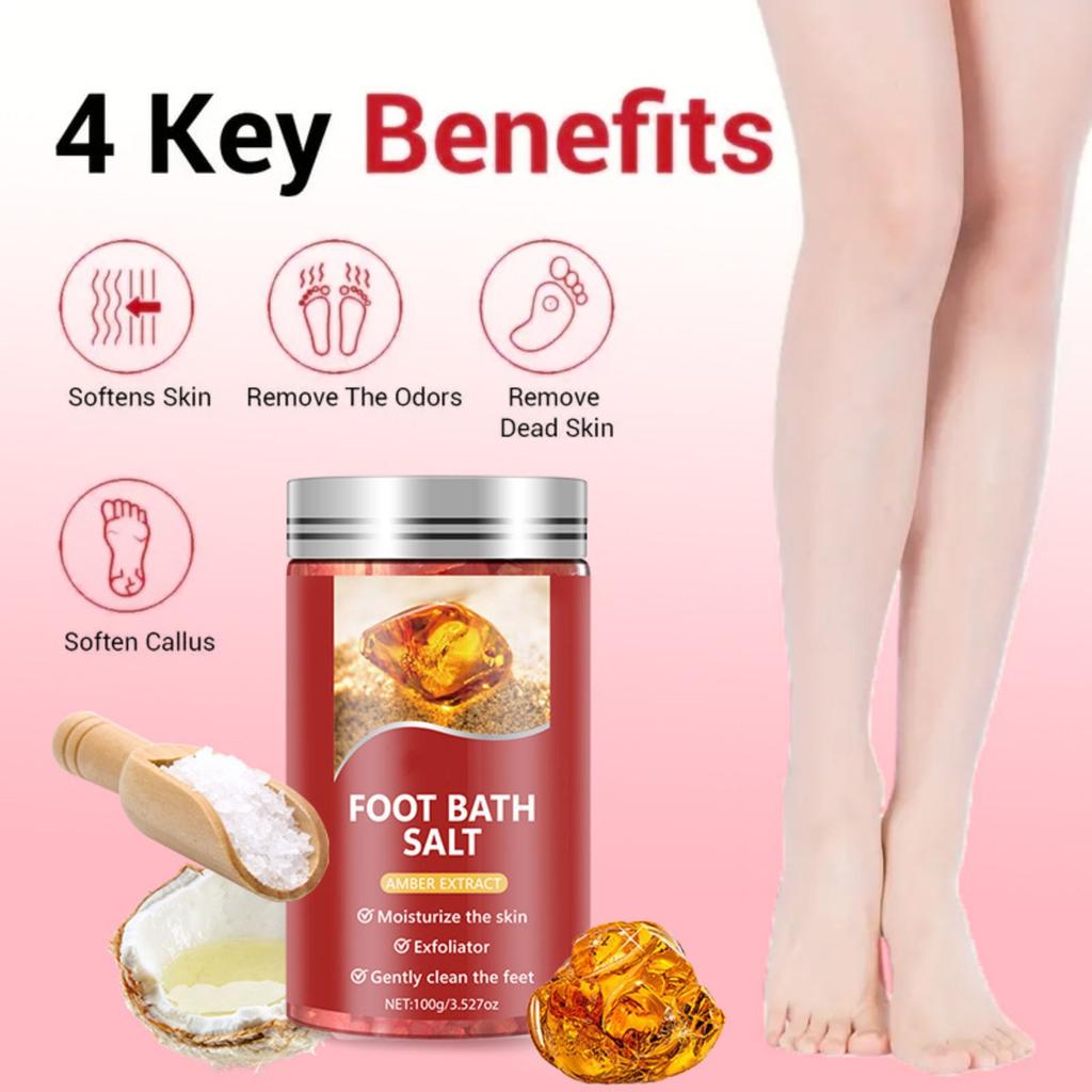 Ванна для ног с морской водой Прозрачная ванна Отшелушивающая втирающая грязевая ванна-скраб Массажная ванна для ног 100 г