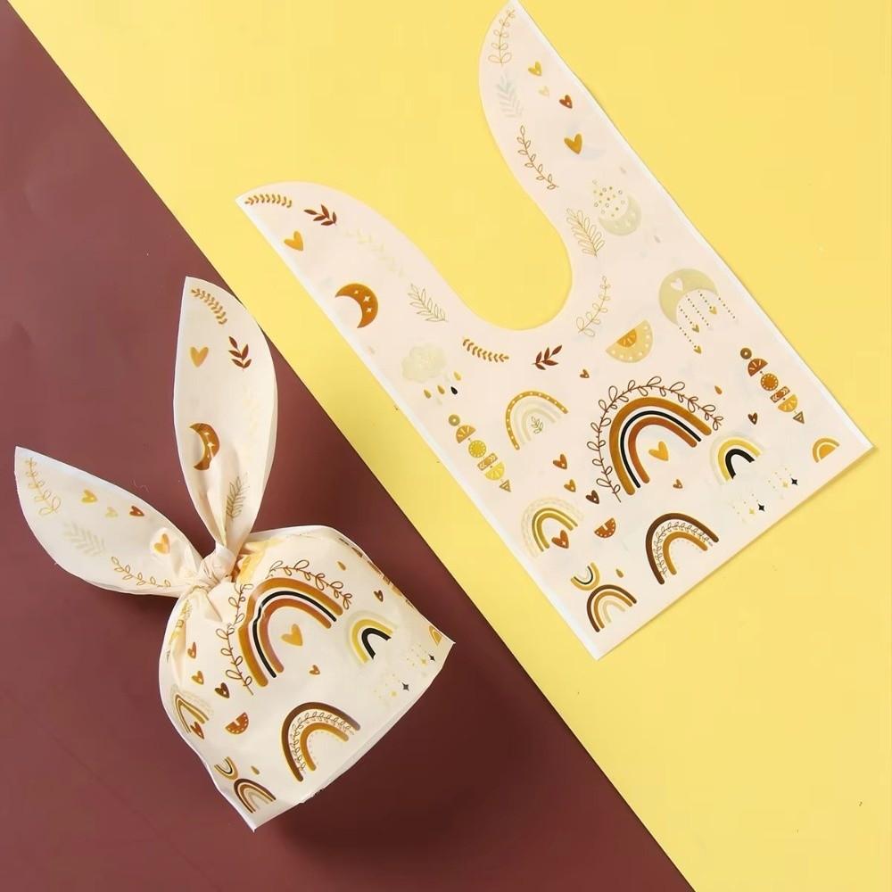 50Pcs Plastic Rabbit Ear Bags Party Favors Gift Packaging Bag Snack Packing Supplies Easter Party
