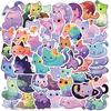 50Pcs Cartoon Sticker Clear Printing Cat Pattern Scrapbook Stickers Waterproof Laptop Decals for DIY Decoration