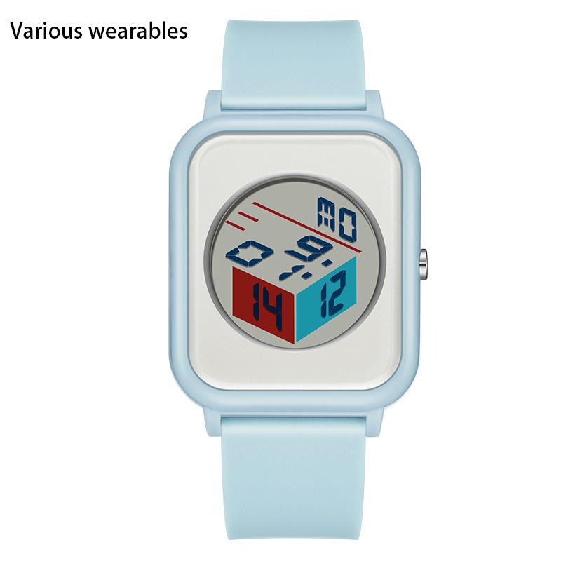 Креативные трехмерные часы с циферблатом для студентов мужского и женского пола, электронные часы для улицы, водонепроницаемые, многофункциональные электронные часы с будильником