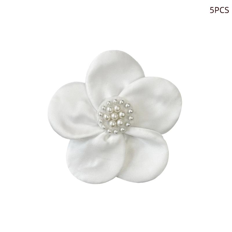 Black White Hand Sewn Ding Cloth Flower Patch Embroidery Applique Costume Dress Making Fabric Accessories
