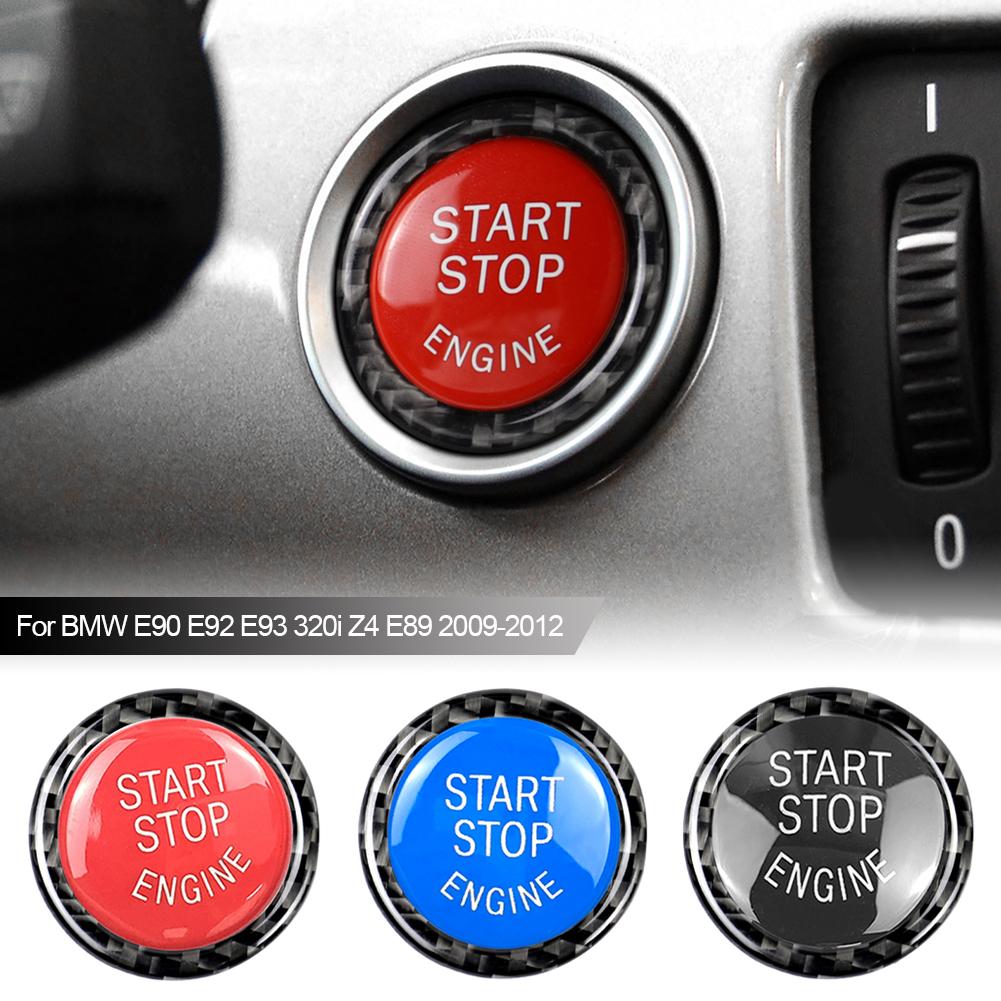 2Pcs Car Engine Start Stop Button Replace Cover Trim Styling Accessories Trim Sticker for BMW E90 E92 E93 320i Z4 E89 2009-2012