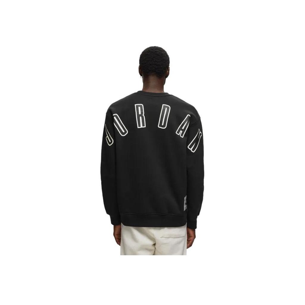 Jordan Повседневная толстовка из флиса с принтом и круглым вырезом, мужские топы, черные FB7020-010