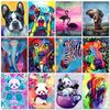 Полная круглая 5d алмазная картина со стразами, красочные животные, мозаика, алмазная вышивка, домашний декор