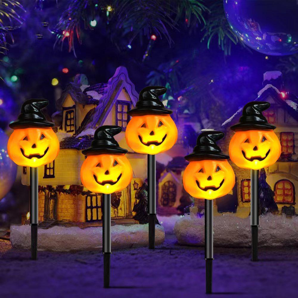 Solar LED Halloween Pumpkin Lantern for Outdoor Garden - Waterproof Decoration