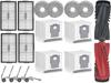 Roborock Saros10R Robot Vacuum Cleaner Replacement Parts: 2 Main Brushes, 4 Side Brushes, 4 Filters, 4 Mop Pads, and 4 Dust Bags (Compatible)
