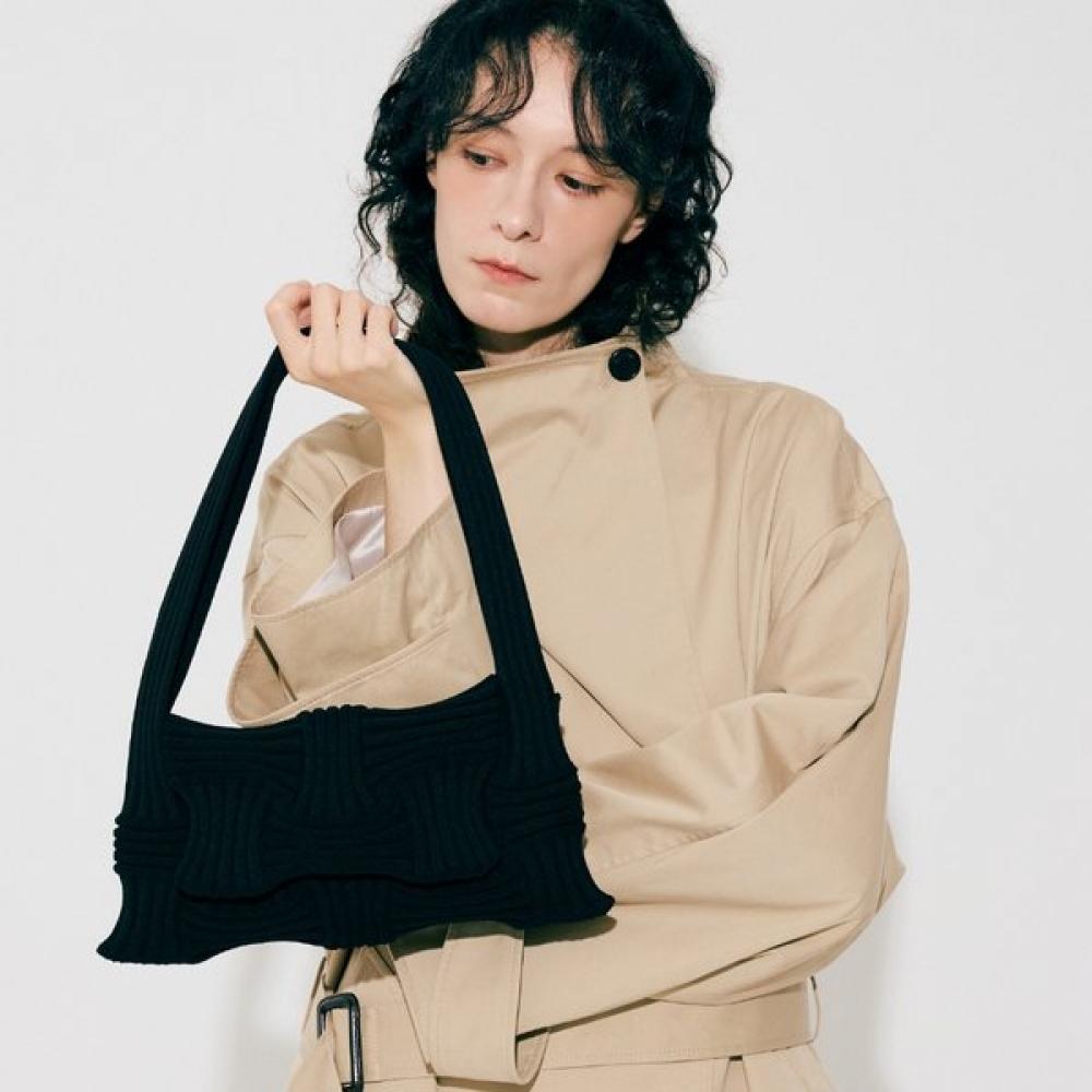 Pleatsmama Bow Flap Bag Black