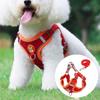 Daily Public Small and Medium-sized Dog Dog Harness with Leash, Red