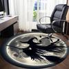 1pc Moon Witch Office Round Area Rug, Under Office Chairs Bedroom Living Room Home Decor, Room Deco, Available in Various Sizes