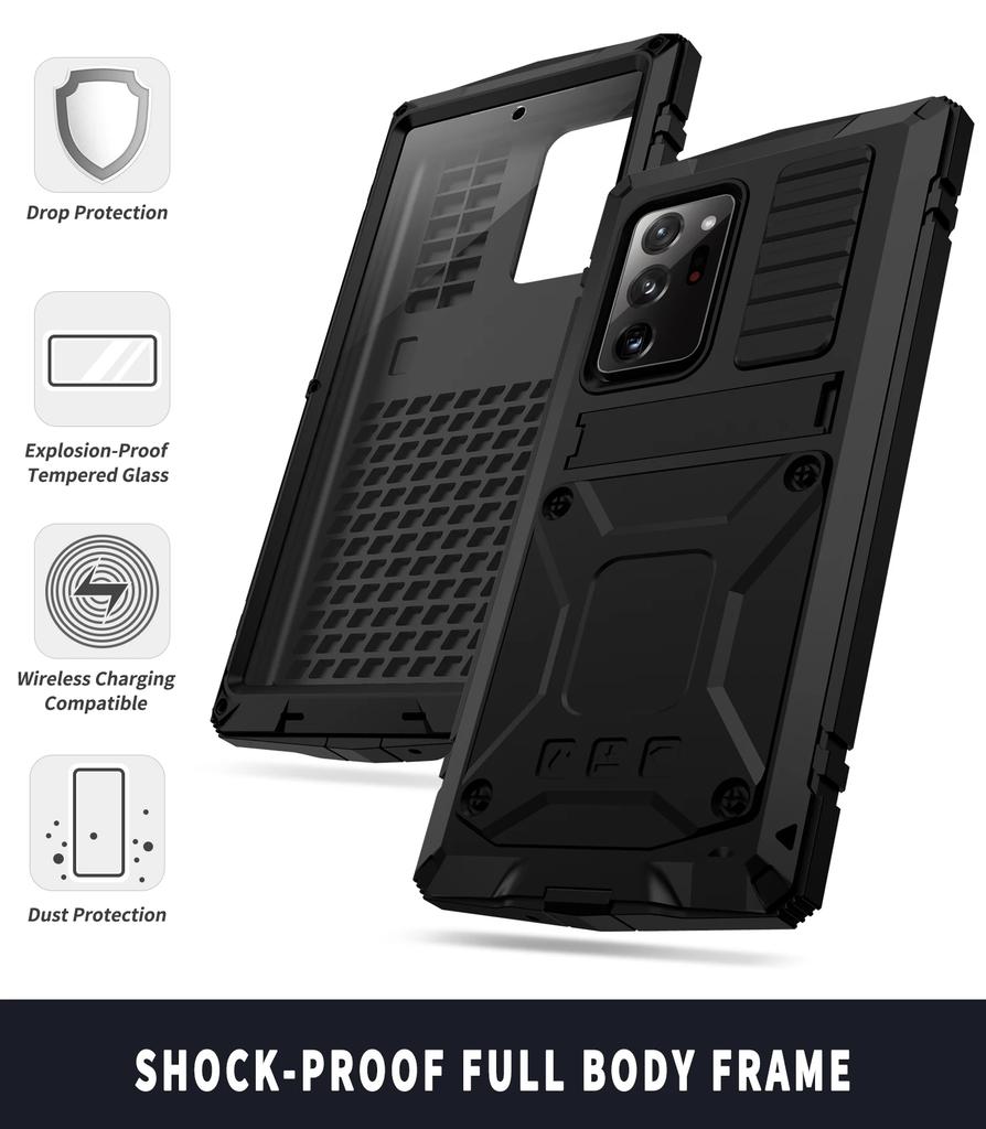 Для Samsung Galaxy S25 S24 S23 S22 S21 S20 Plus Note 20 Ultra 360 Полностью Металлический Алюминиевый Бронированный Держатель Чехол Ударопрочная Крышка