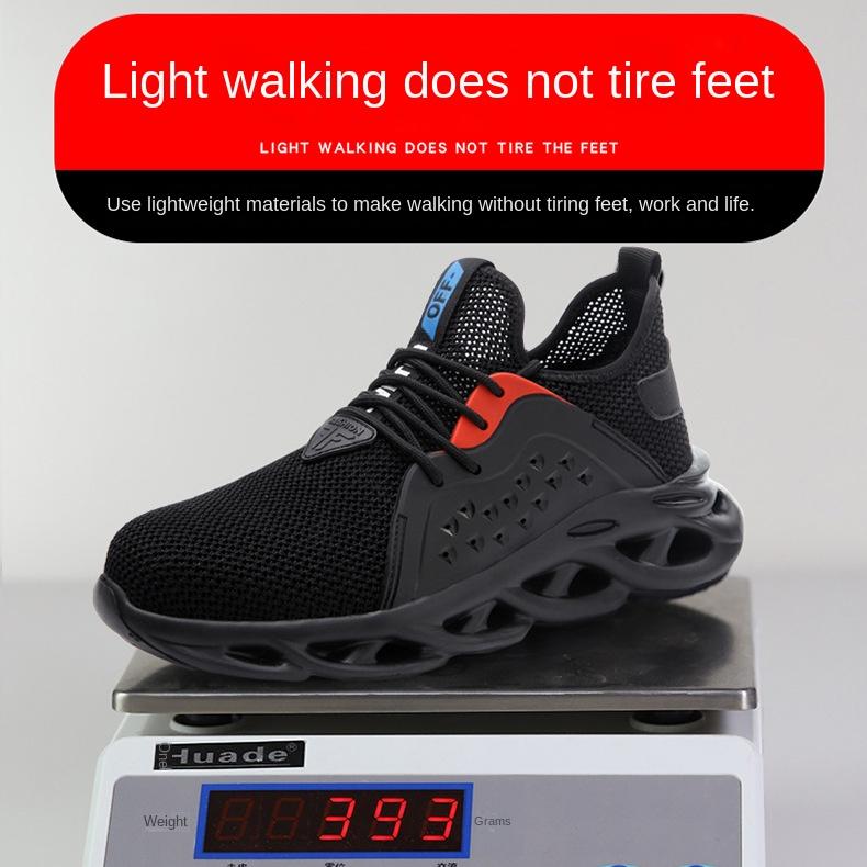 Летняя защитная обувь, Удобный стальной подносок, Ударопрочная и Пункциестойкая, Износостойкая обувь для трудовой охраны для строительной площадки