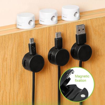 6 шт., магнитный органайзер для кабеля, клейкий зажим для домашнего офиса, настольного телефона, органайзер для шнура для зарядки телефона, держатель, держатель источника питания, зажим для управления проводами