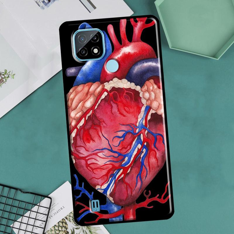 Медицинский чехол с изображением органов человека и сердца для OnePlus Nord 2 9 10 Pro 9R 10R 8T Чехол для Realme GT Master Neo 2 3 8i 9i 8 Pro