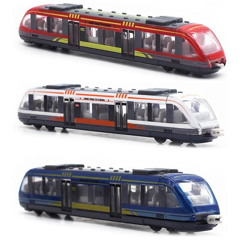 1/3 шт. Набор игрушечных поездов Высокоскоростной локомотив Двигатель Литая модель автомобиля Скользящий соединенный Метро Поезд-пуля Набор для детей