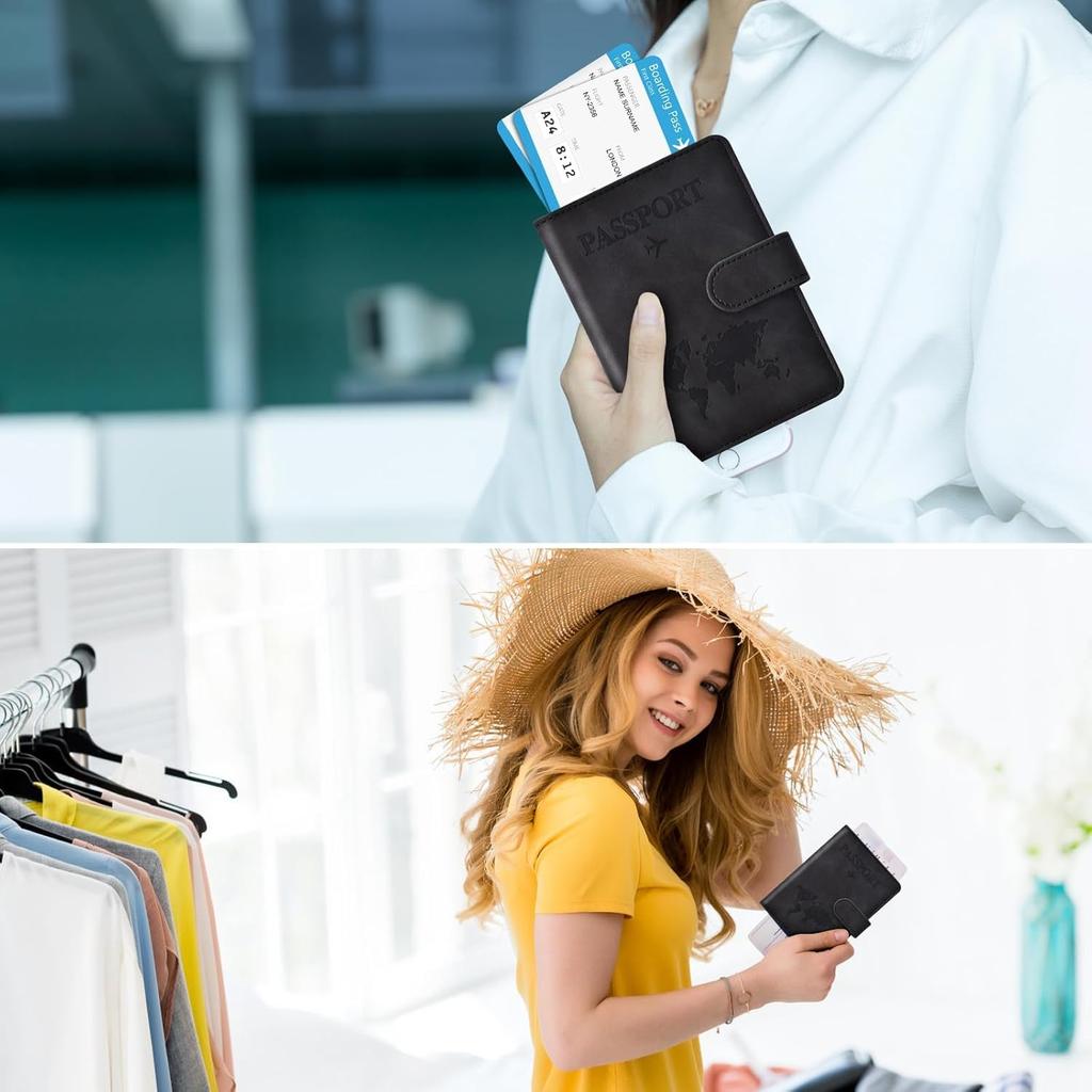 Хранение паспорта Обложка для паспорта Кармашек для карточки Этикетка Авиакомпания Чехол для паспорта [HunmLongra], Защита от считывания, RFID, Чемодан, Многофункциональный карман, Обложка,