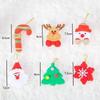 6 шт. Рождественские подвесные украшения в виде снежинки, лося, снеговика, рождественское украшение для дома, сада, двора, новогодние товары для вечеринки
