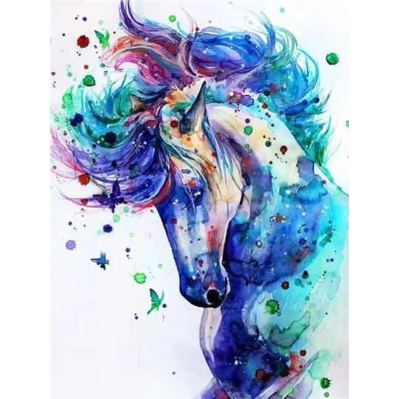 Modern Multicolored Animals Horse Canvas  Wall   Picture Poster and Print for Gallery Living Room Home Decor Cuadros