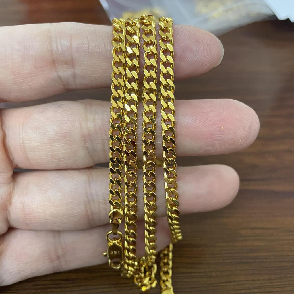 Silver-Plated 4MM Cuban Clavicle Chain Necklace, 16-30 Inches