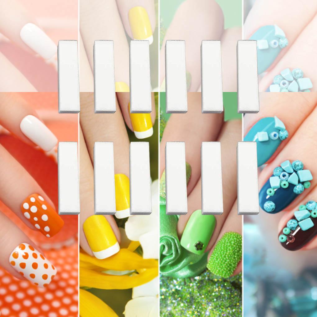 12X Баффер для ногтей Бафферный блок Шлифовальный кирпичик Высокая эластичность Компактный размер Практичный Безопасный Пилка для ногтей Профессиональный