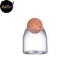 550/750/1200ml Transparent Glass Sealed Storage Bottle with Round Cork Candy Glass Jars Tea Box Storage