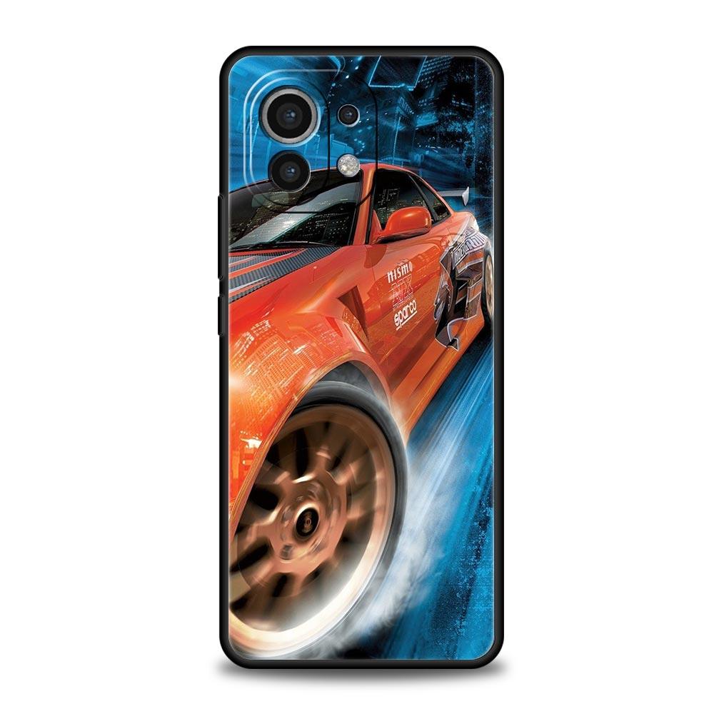 Sports Car Drift Phone Case Cover for Xiaomi Mi 17 Pro Max 15 14 13 12 11 Ultra 15T 14T 13T 12T 11T Pro Lite Soft TPU Shell Bags