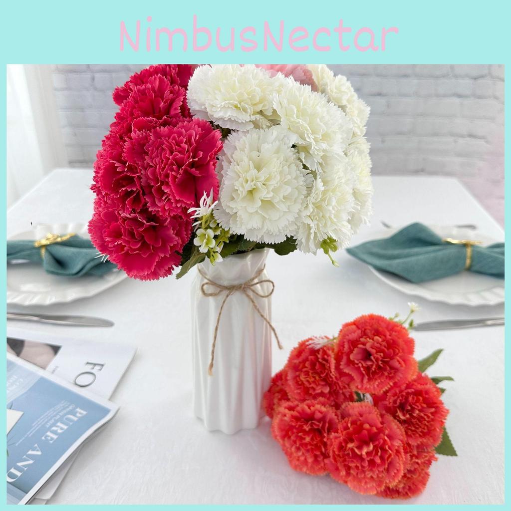 Handmade Carnation Faux Flowers For Wedding Decor And Photography Accessories